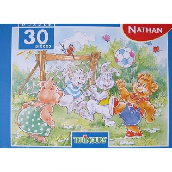 Puzzle 30 pièces - Tedinours et la partie de football - Nathan-Ravensburger-86250