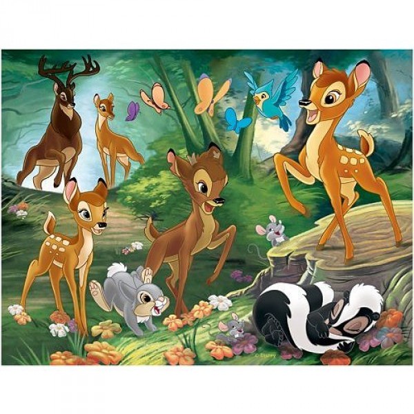 Puzzle de 30 piezas: Bambi: Paseo familiar - Nathan-Ravensburger-86281