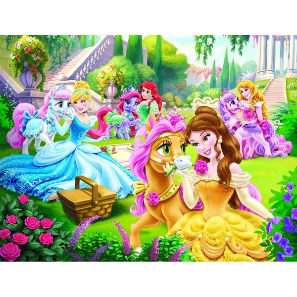 Puzzle 30 pièces : Princesses Disney : Nos petits poneys - Nathan-Ravensburger-86333