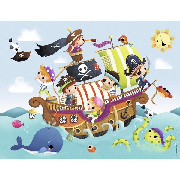 Puzzle 30 pièces : Les petits pirates - Nathan-Ravensburger-86349