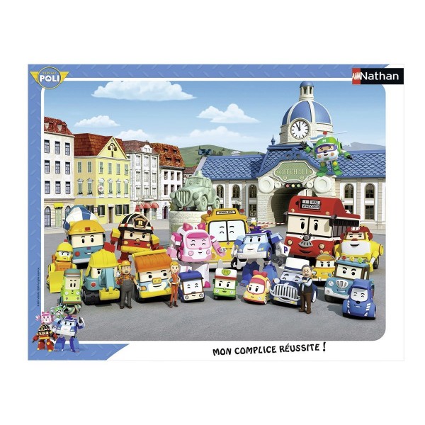Puzzle 35 pièces : Robocar Poli : Bienvenue à Vroum Ville - Nathan-Ravensburger-86123