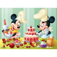 Puzzle de 45 piezas - Mickey: Tarde de pastelería