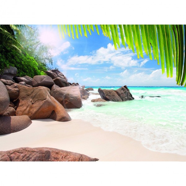 Puzzle 500 pièces : Sous le soleil des Seychelles - Nathan-Ravensburger-87181