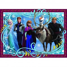 Puzzle 100 pièces : La Reine des Neiges (Frozen) : Photo de famille