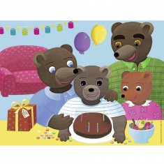 Puzzle de 30 piezas: cumpleaños del pequeño oso pardo