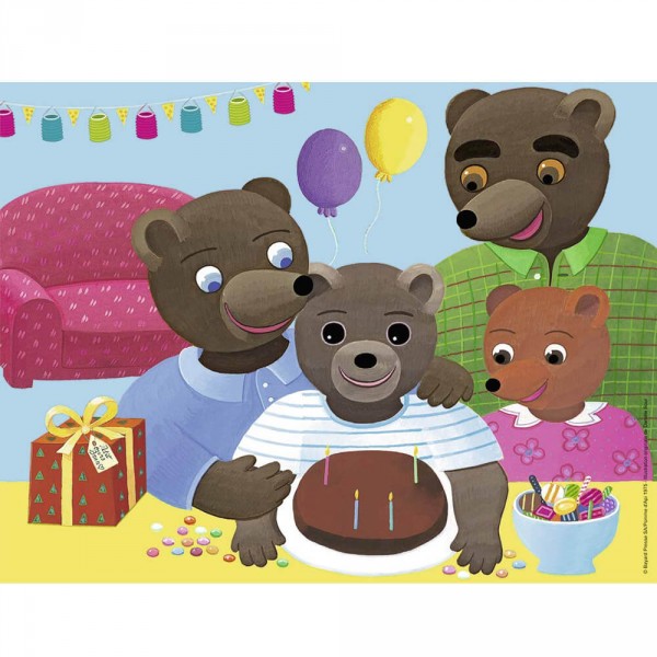 Puzzle de 30 piezas: cumpleaños del pequeño oso pardo - Nathan-863808