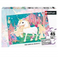 45 piece puzzle: Pretty unicorn