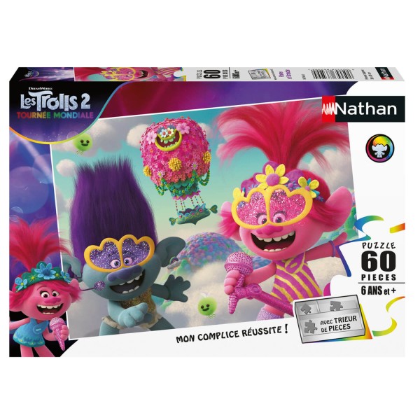 Puzzle de 60 piezas: Trolls 2: Amapola y Rama - Nathan-865680