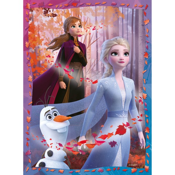 Puzzle 150 pièces : La Reine des Neiges 2 (Frozen 2) : Elsa, Anna et Olaf - Nathan-868643