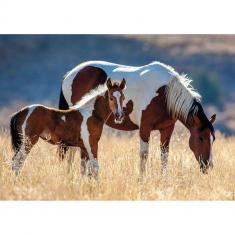 Puzzle 1500 piezas: Caballos En El Bosque