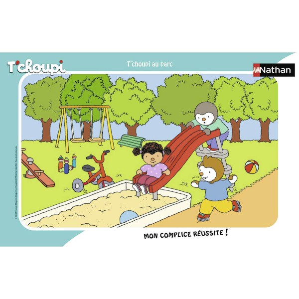 Frame Puzzle 15 pieces: T'choupi in the park - Nathan-Ravensburger-86132