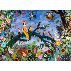 Puzzle 1000 pièces : Mon jardin le soir, Alain Thomas