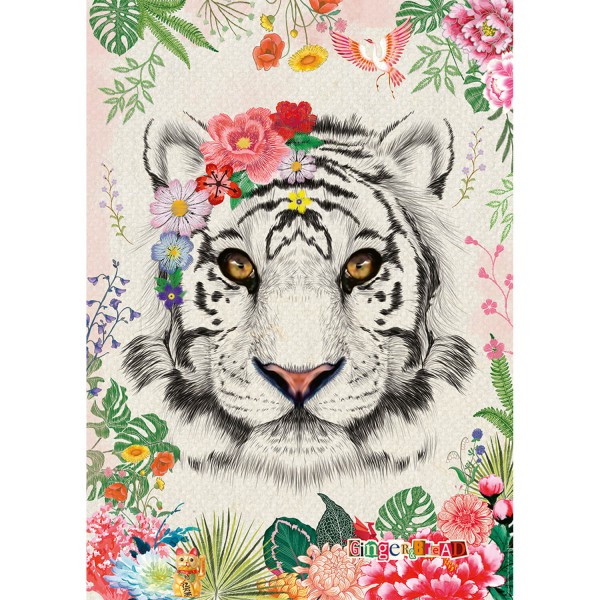 1000 pieces puzzle: oriental tiger - Nathan-876358