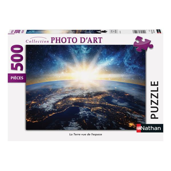 Puzzle de 500 piezas: la Tierra vista desde el espacio - Nathan-Ravensburger-87173