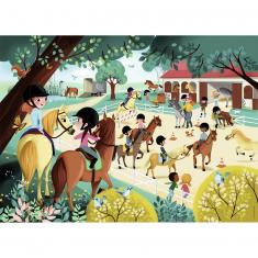 60 pieces puzzle: Welcome to the equestrian center