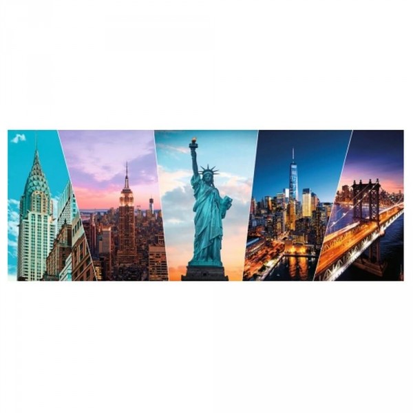 Puzzle 1000 pièces panoramique : Les monuments de New York - Nathan-Ravensburger-87458