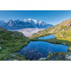 Puzzle de 1500 piezas: lagos de Chéserys, macizo del Mont-Blanc