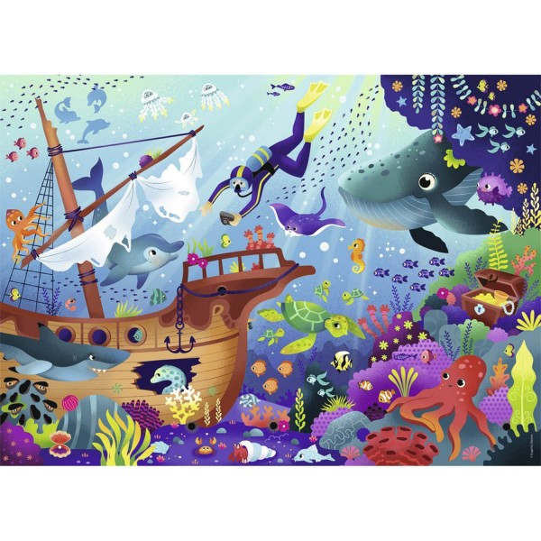 100-teiliges Puzzle: Die Unterwasserwelt - Nathan-Ravensburger-86765