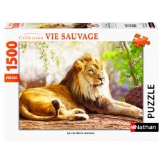1500 Teile Puzzle: König der Savanne 