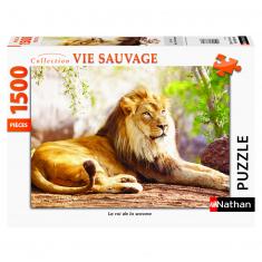 Puzzle de 1500 piezas: Rey de la sabana 