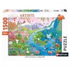1500 pieces puzzle: Artist Collection: Enchanted Garden, Peggy Nille