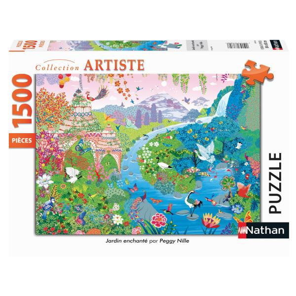 1500 pieces puzzle: Artist Collection: Enchanted Garden, Peggy Nille - Nathan-Ravensburger-87811