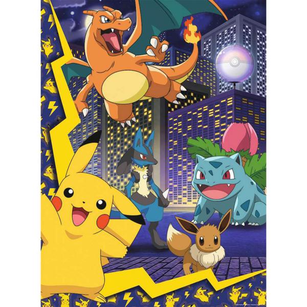 Puzzle 150 pièces : La ville des Pokémon - Nathan-Ravensburger-86189