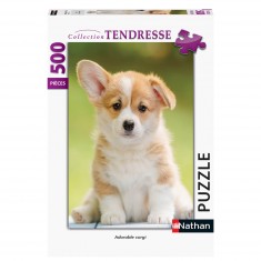 500 pieces puzzle: adorable corgi