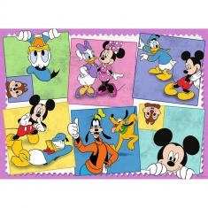 Puzzle 45 pièces : Lunivers colore de Mickey - Disney Mickey Mouse 