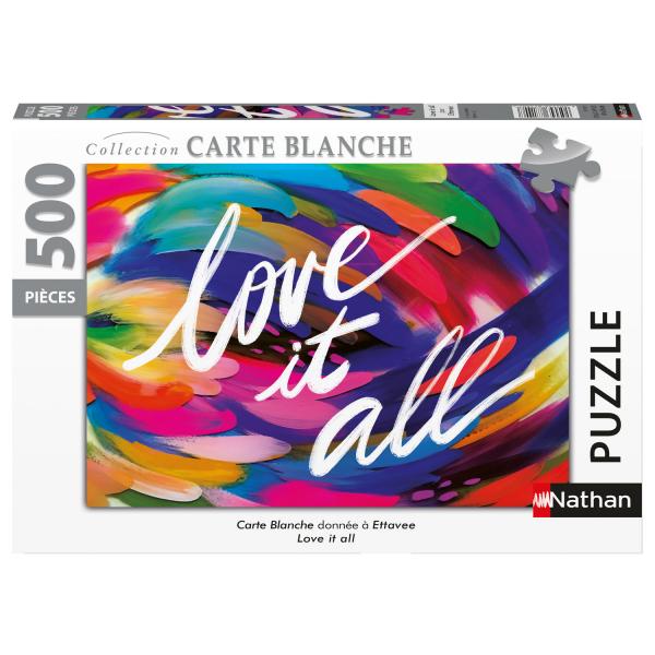 Puzzle 500 pièces : Carte blanche : Love it all, Ettavee - Nathan-87125