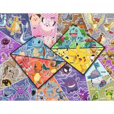 Puzzle 2000 Teile: Die 16 Arten von Pokémon