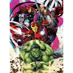 Puzzle 250 pièces : Les Avengers en action - Marvel Avengers 