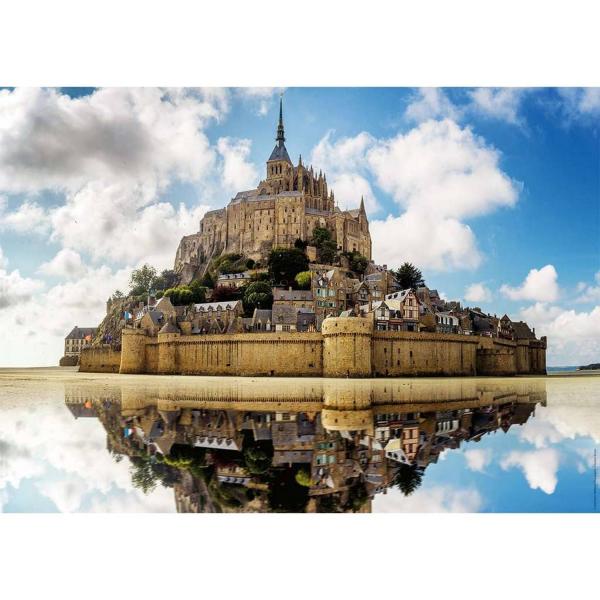 Puzzle 1000 pièces : Labbaye du Mont-Saint-Michel - Des racines et des ailes - Nathan-12001535