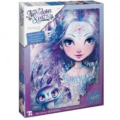 100 piece glitter puzzle: Iceana and Blizzia