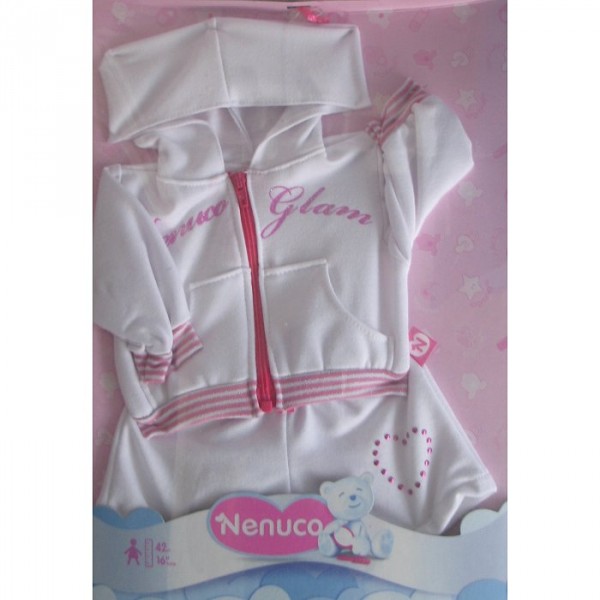 Vêtement pour Bébé Nenuco 42 cm : Ensemble de sport blanc - Nenuco-700008259-4