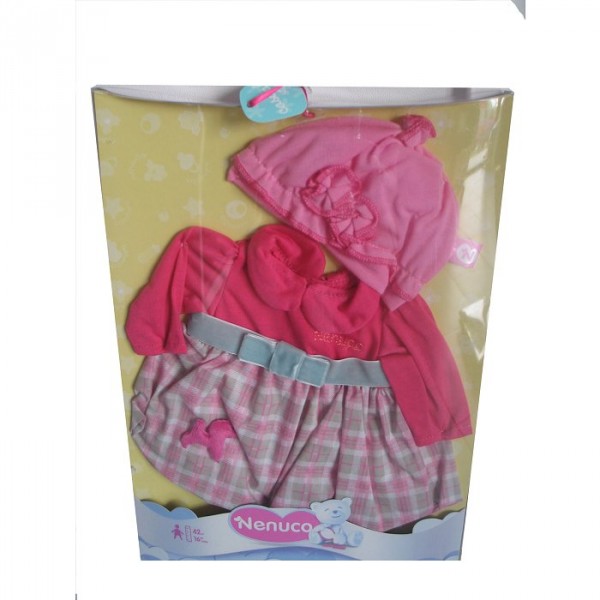 Vêtement pour Bébé Nenuco 42 cm : Robe rose avec chapeau - Nenuco-700008258-3