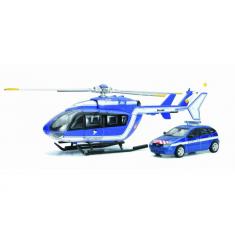 COFFRET GENDARMERIE HELICO EC 145 + FORD FOCUS