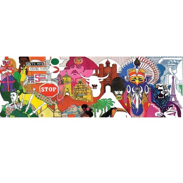 Puzzle panorámico de 1000 piezas: Colores en todo el mundo - Newyork-NYPNPZAA2038