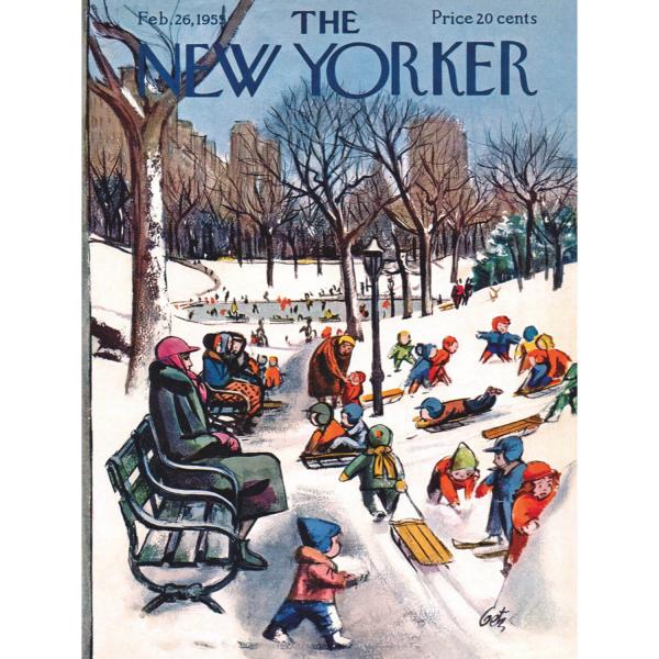 500 piece puzzle : Sledding in the Park - Newyork-NPZNY1886