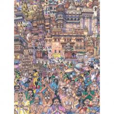 Puzzle de 1000 piezas: Vibrante Varanasi