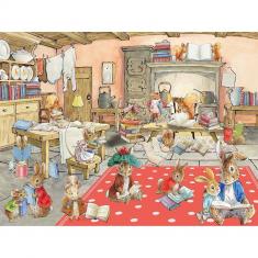 500 Teile Puzzle: Peter Rabbits Buchclub