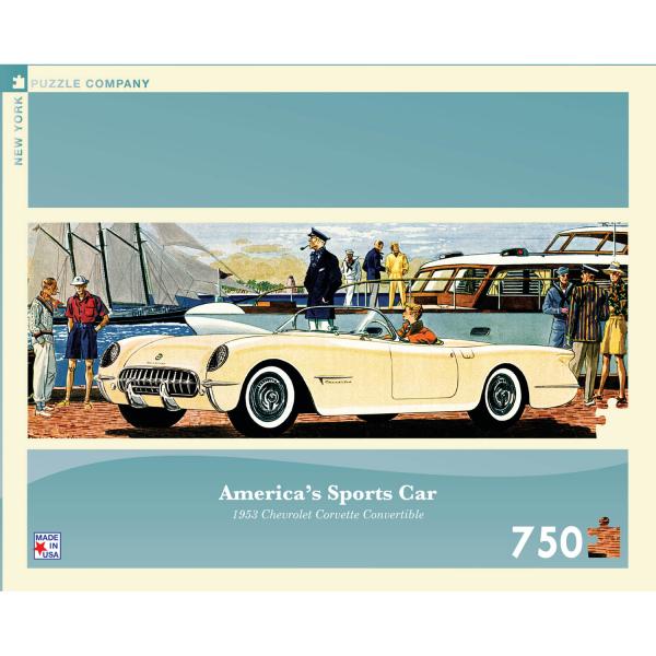 Puzzle panorámico de 750 piezas: Auto deportivo de Estados Unidos - Newyork-NYPNPZGM2036