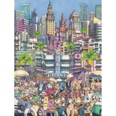  Puzzle 500 pièces : La ville baignée de soleil