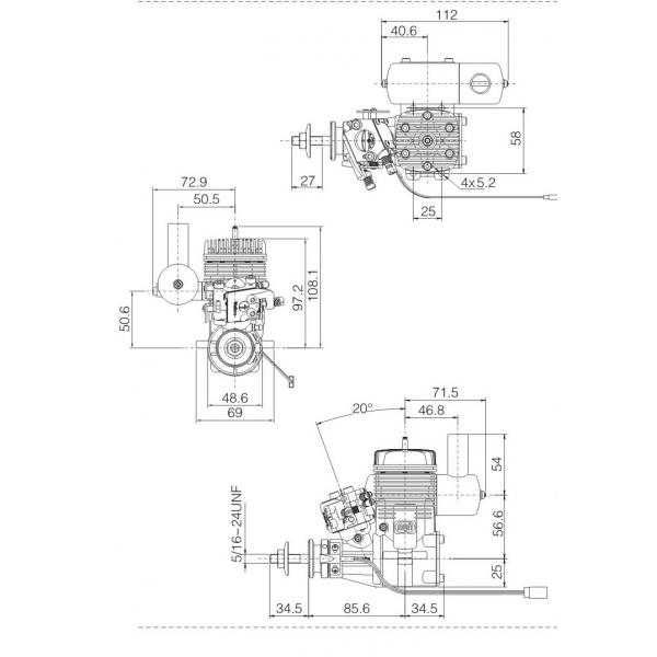 Moteurs thermiques / NGH / Moteur essence 4 temps NGH GF38