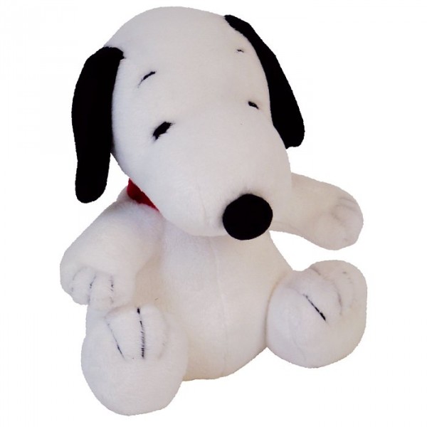 Peluche Snoopy assis : 16 cm - Nounours-C438-001