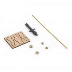 Accessories for model boat: Complete barrel 6 x 35mm