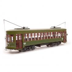 Hölzernes Straßenbahnmodell: New Orleans Tramway mit dem Namen Désir