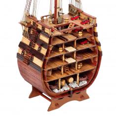 Maquette de bateau en bois : Section SMA Trinidad