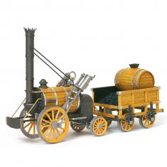 Maqueta de tren de madera: Locomotora cohete 