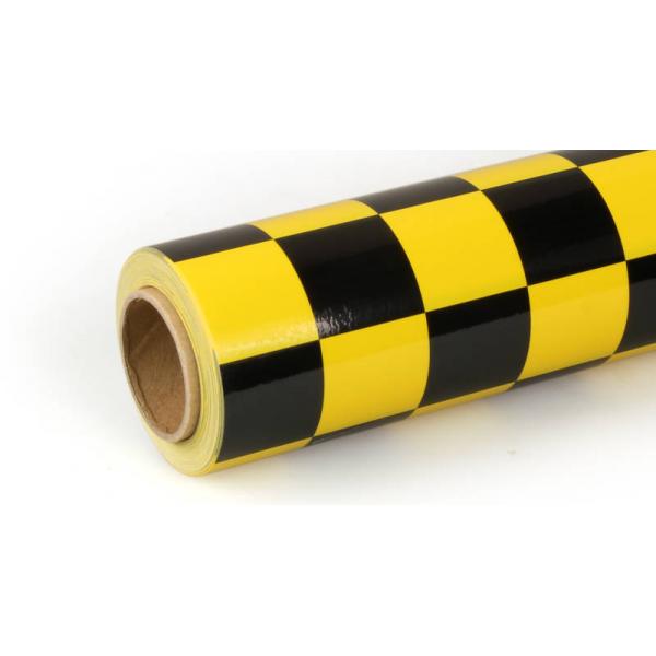 10m Oracover Fun-3 Large Chequered Yellow/Black - 5523742-ORA43-033-071-010